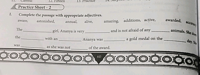 Complete the passage with appropriate | StudyX