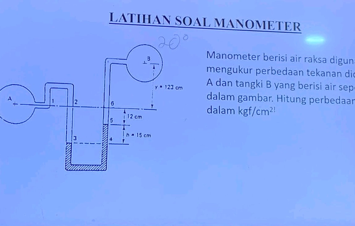 LATIHAN SOAL MANOMETER Manometer berisi air | StudyX