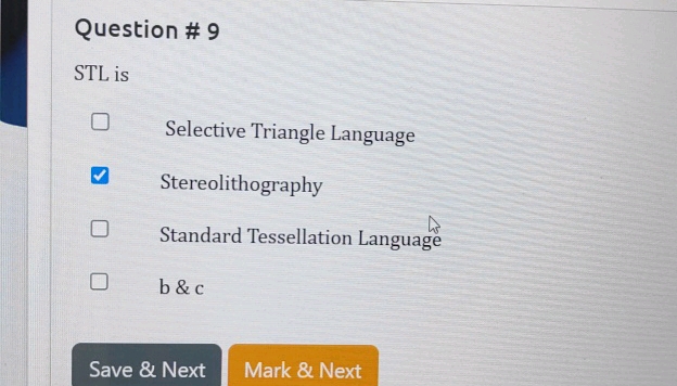 Question 9 STL is Selective Triangle | StudyX