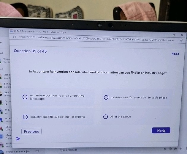Question 39 of 45 In Accenture Reinvention | StudyX