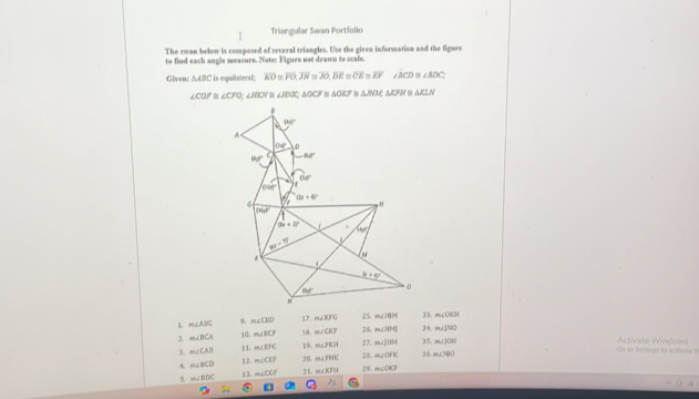 Triangular Swan Portfolio The swan below is | StudyX