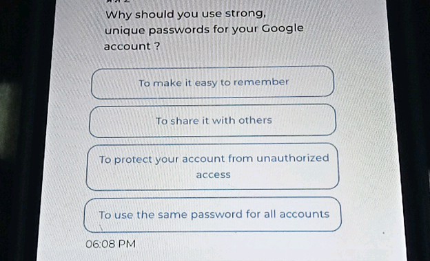 Why should you use strong unique passwords | StudyX
