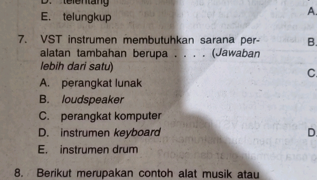 Com Instrumen 7 VST instrumen membutuhkan sarana peralatan | StudyX