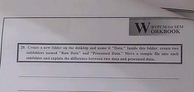 20 Create a new folder on the desktop and | StudyX