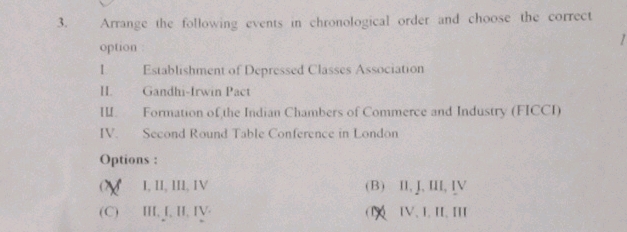 3 Arrange the following events in | StudyX