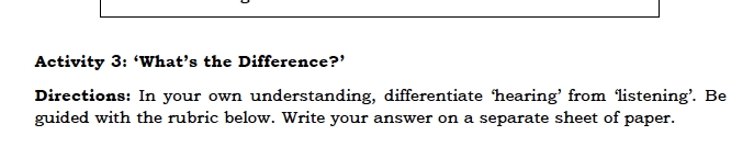 Activity 3 Whats the DifferenceDirections In | StudyX