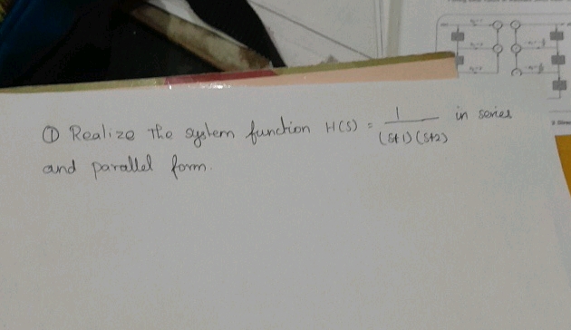 (1) Realize the system function H(S)= | StudyX