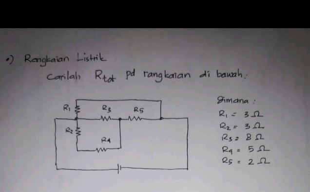 4rkyt R1 R2 R3 R4 Picture Reference ) Rangkaian Listrik Carilah Rtot pd | StudyX