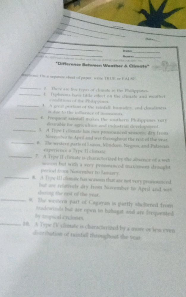 Difference Between Weather Climate | StudyX
