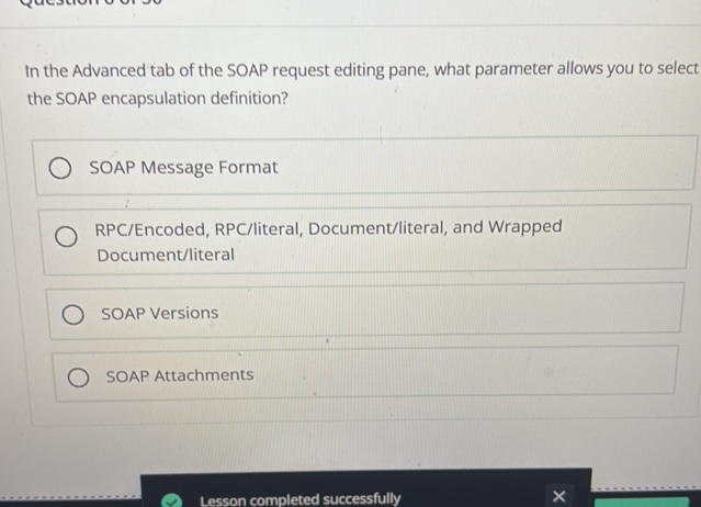 In the Advanced tab of the SOAP request | StudyX