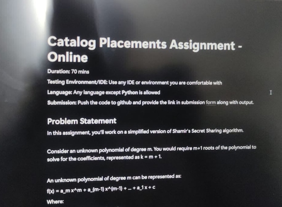 Catalog Placements Assignment Online | StudyX