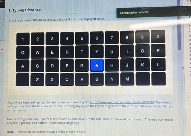 1 Typing Distance Connected to network