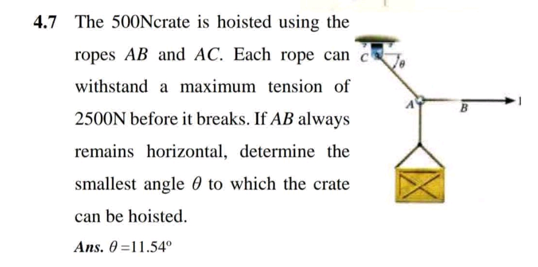 47 The 500 Ncrate is hoisted using the ropes | StudyX