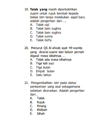19 Talak yang masih diperbolehkan suami | StudyX