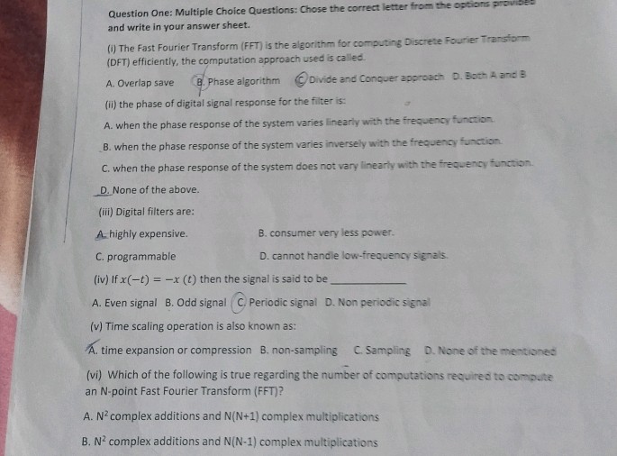 Question One Multiple Choice Questions Chose | StudyX