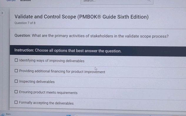 Validate and Control Scope (PMBOK Guide