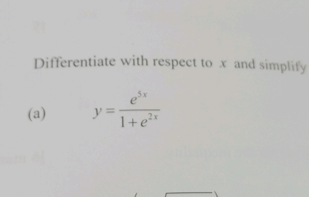 Differentiate with respect to x and simplify | StudyX