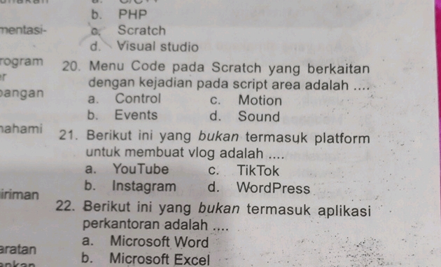 20 Menu Code pada Scratch yang berkaitan | StudyX
