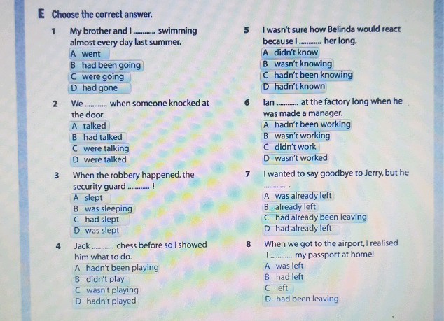 E Choose the correct answer 1 My brother and | StudyX