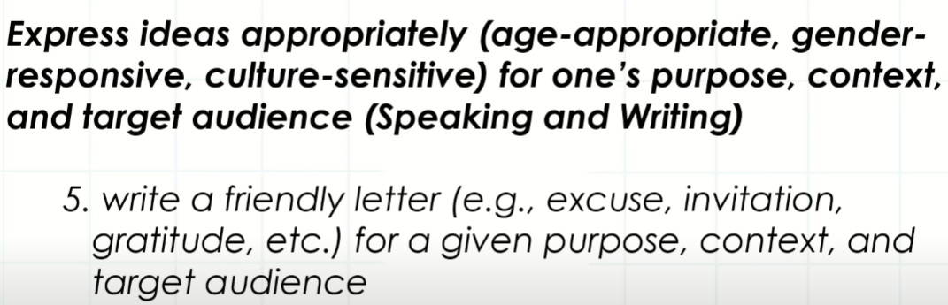 Express ideas appropriately (age-appropriate
