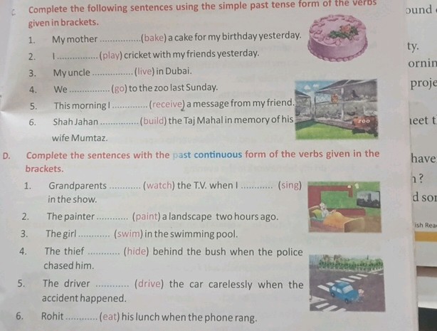 C Complete the following sentences using the | StudyX