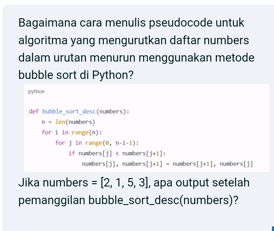 Bagaimana cara menulis pseudocode untuk