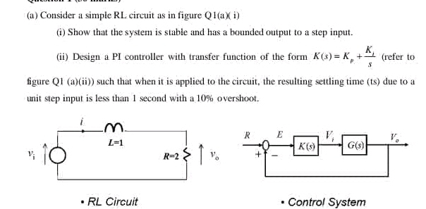 (a) Consider a simple RL circuit as in | StudyX