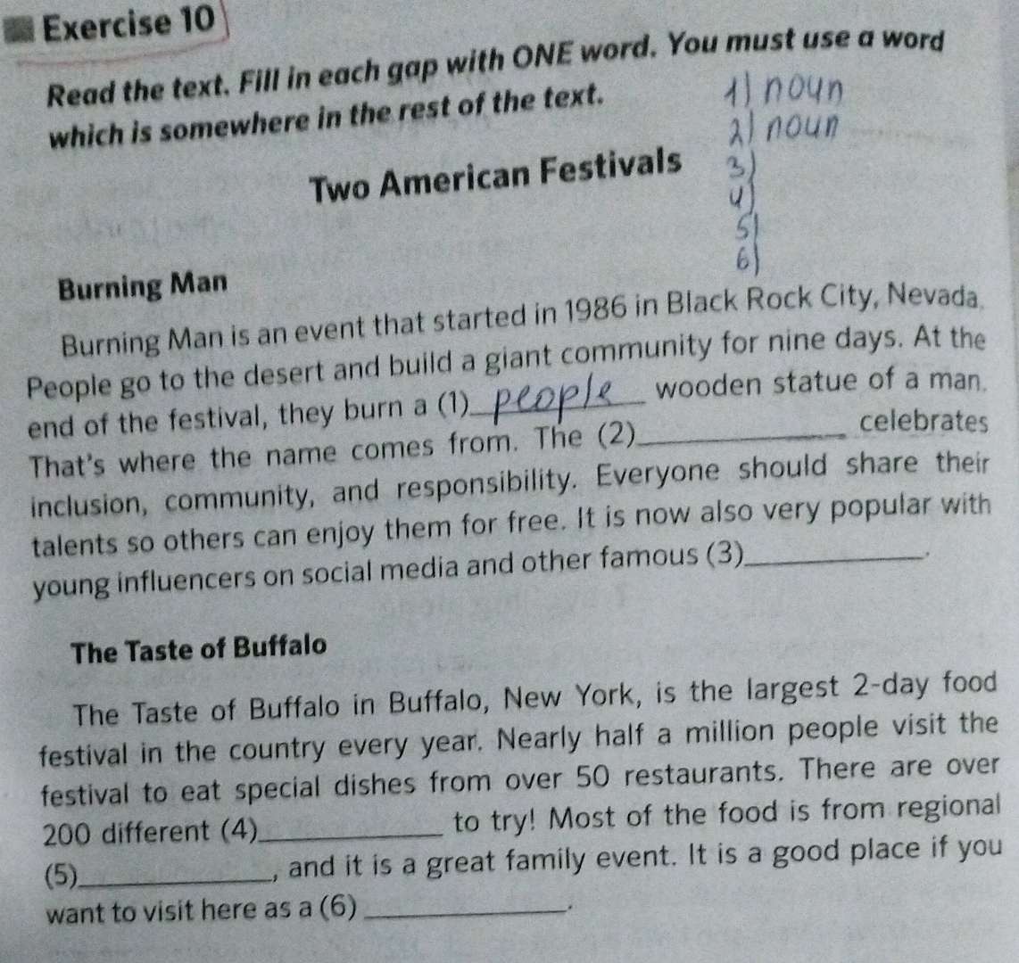 Exercise 10Read the text Fill in each gap | StudyX