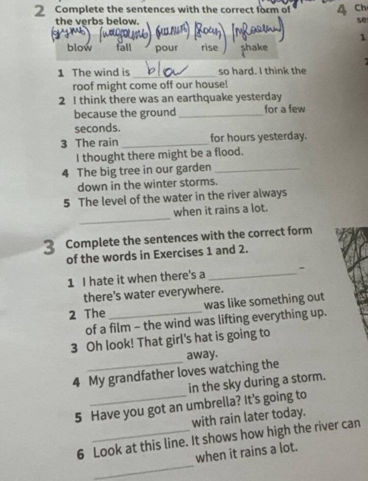 2 Complete the sentences with the correct | StudyX