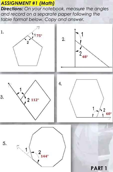 Directions For Math ASSIGNMENT 1 (Math) Directions On your | StudyX