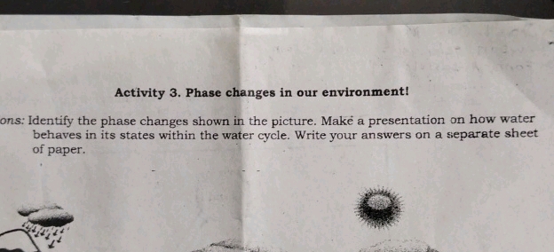Activity 3 Phase changes in our environment | StudyX