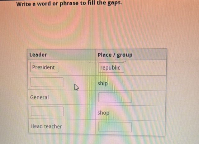 Write a word or phrase to fill the gaps | StudyX