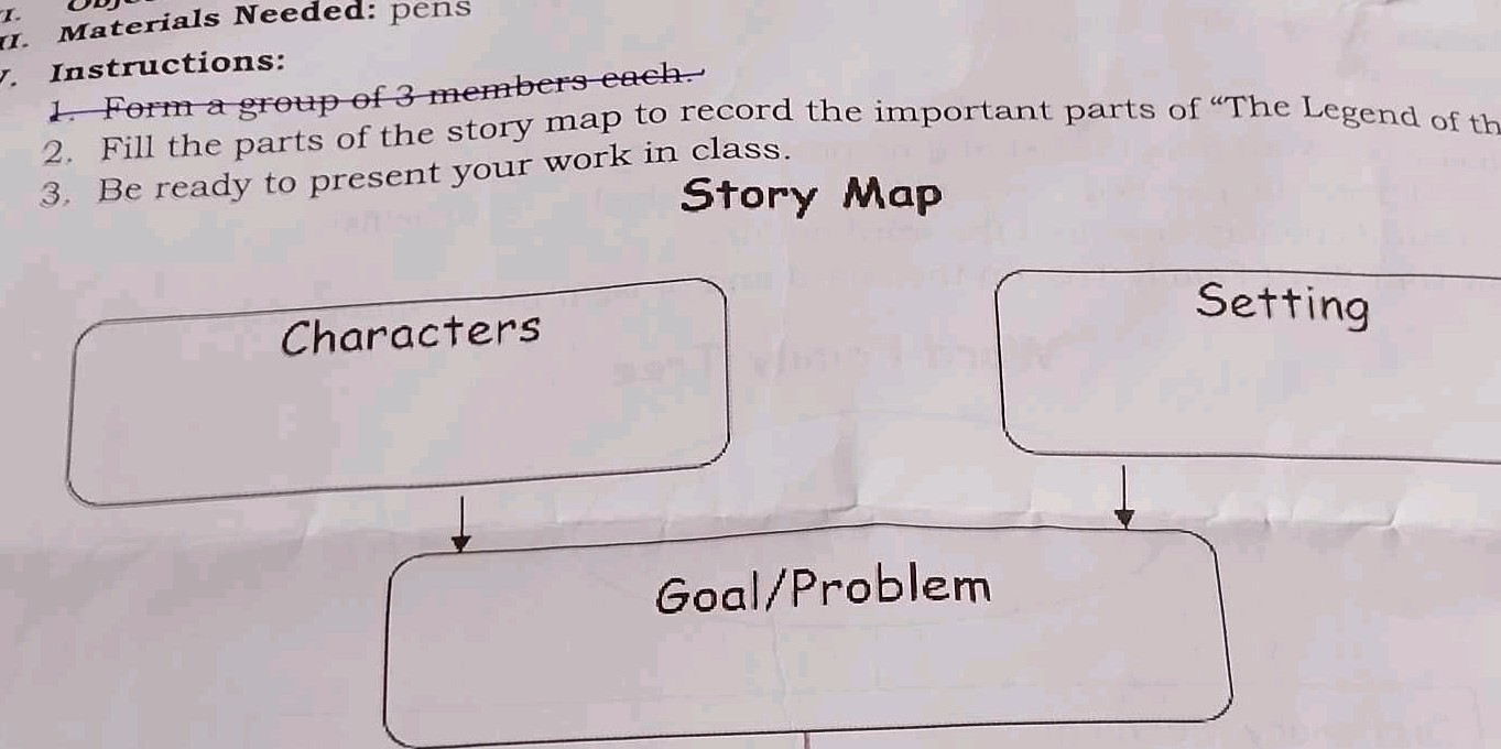 I Materials Needed pens Instructions 2 Fill | StudyX