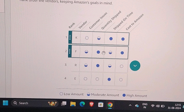 the vendors keeping Amazons goals in mind | StudyX