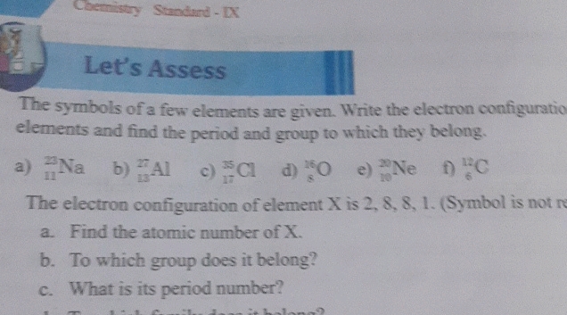 Lets Assess The symbols of a few elements | StudyX