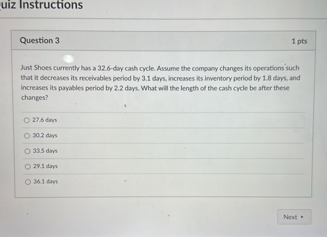 uiz Instructions Question 3 1 pts Just | StudyX
