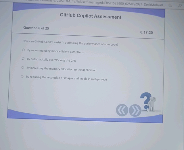 GitHub Copilot Assessment Question 8 of 25 | StudyX