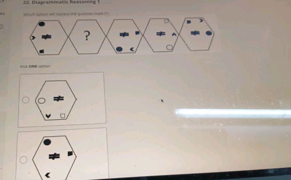 Options Reasoning 22 Diagrammatic Reasoning 1 Which option | StudyX