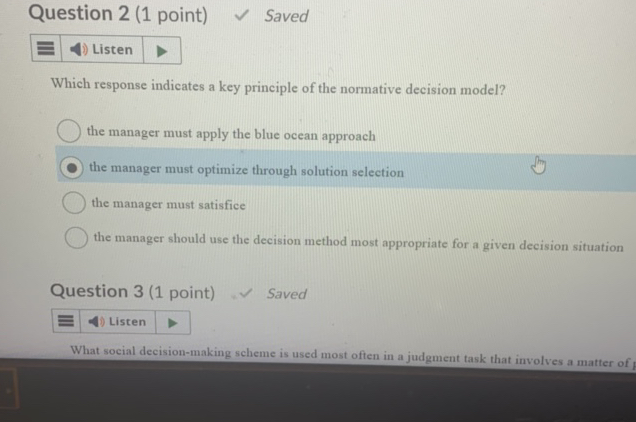 Question 2 (1 point) Saved Listen Which | StudyX