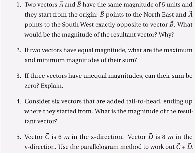 1 Two vectors A and B have the same | StudyX