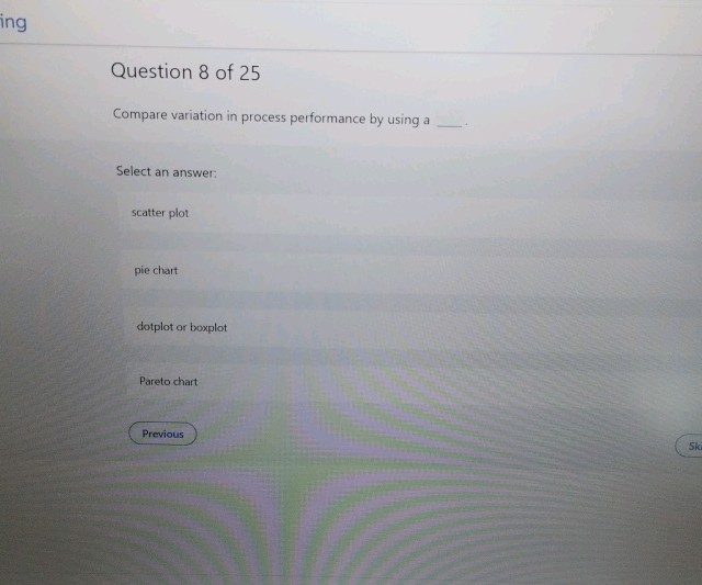 Question 8 of 25 Compare variation in