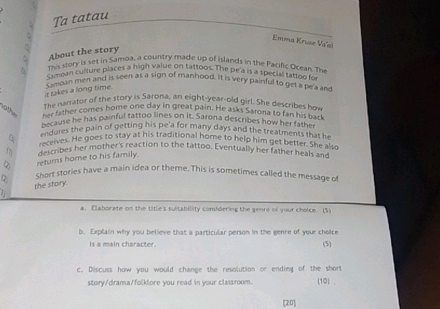 Tatatau Emma Kruse Va ai About The Story