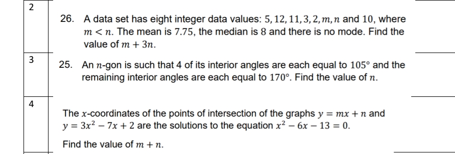 2 3 4 4 26 A data set has eight | StudyX