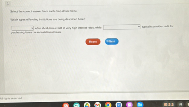 1 Select the correct answer from each | StudyX