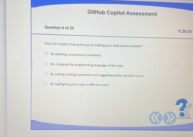 GitHub Copilot Assessment Question 6 of 25 | StudyX