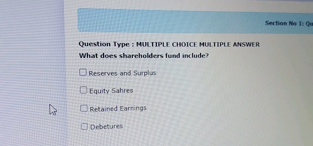 Section No 1 Q Question Type MULTIPLE | StudyX
