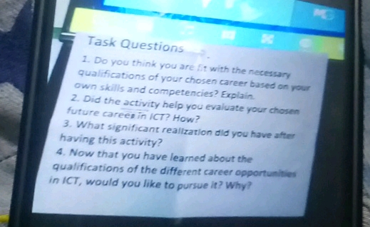 Task Questions 1 Do you think you are if | StudyX