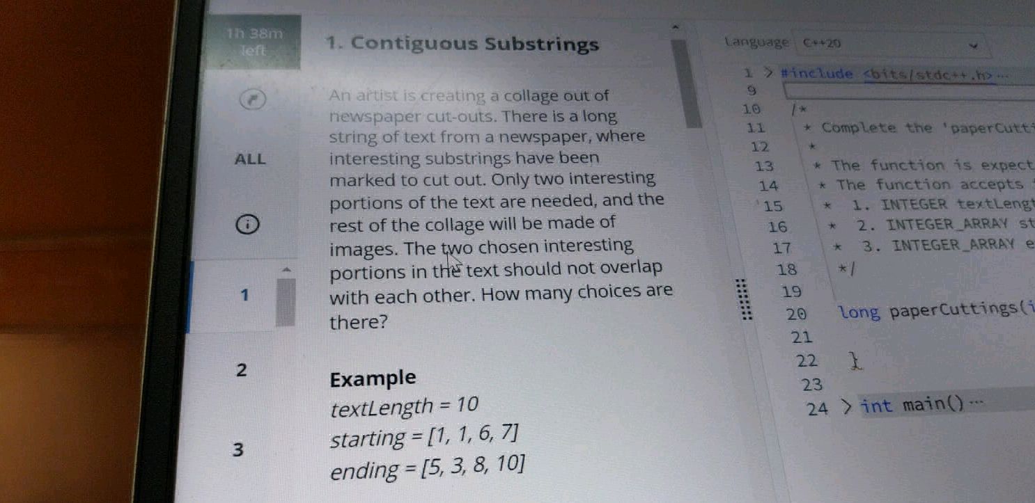 Th 38 m 1 Contiguous Substrings Language | StudyX