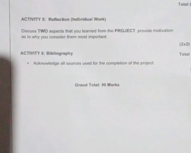 Total ACTIVITY 5 Reflection (Individual | StudyX