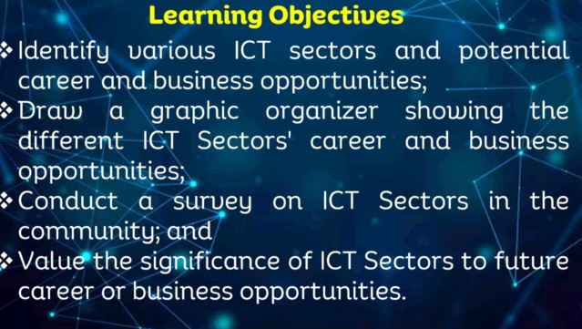 Learning Objectives Identify various ICT | StudyX